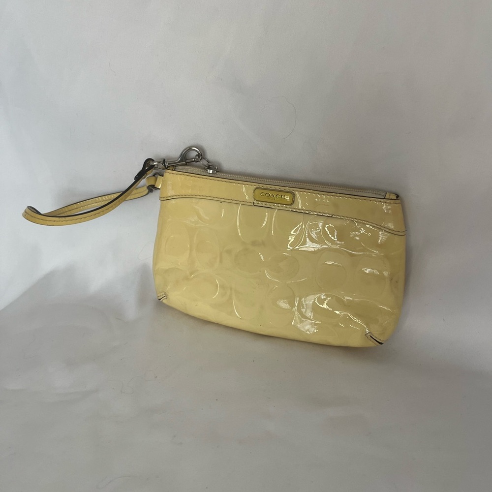 Coach Yellow Wristlet